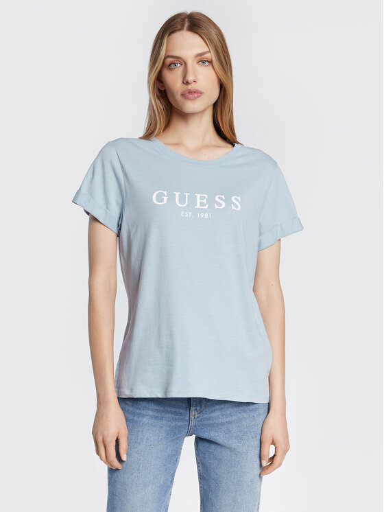 Guess T-krekls 1981 W2BI68 K8G01 Zils Regular Fit