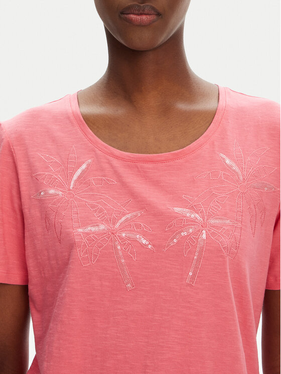 Olsen Olsen T-Shirt 11104823 Różowy Regular Fit