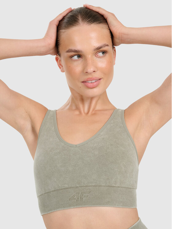 4F 4F Biustonosz sportowy YOGA Zielony