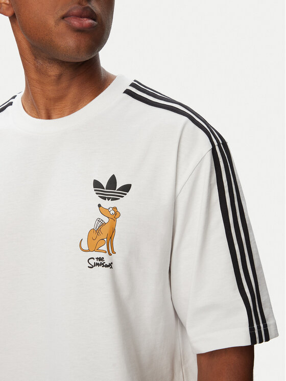 adidas adidas T-Shirt Little Santas Helper Graphic LG5060 Biały Regular Fit