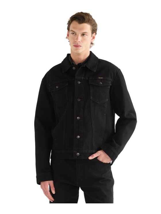 Wrangler Wrangler Kurtka jeansowa 112387057 Czarny Regular Fit