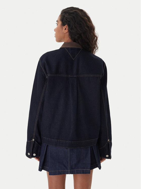Tommy Jeans Tommy Jeans Džínsová bunda Chore DW0DW21981 Tmavomodrá Regular Fit