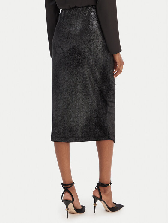 Rinascimento Rinascimento Midi szoknya CFC0126525003 Fekete Slim Fit