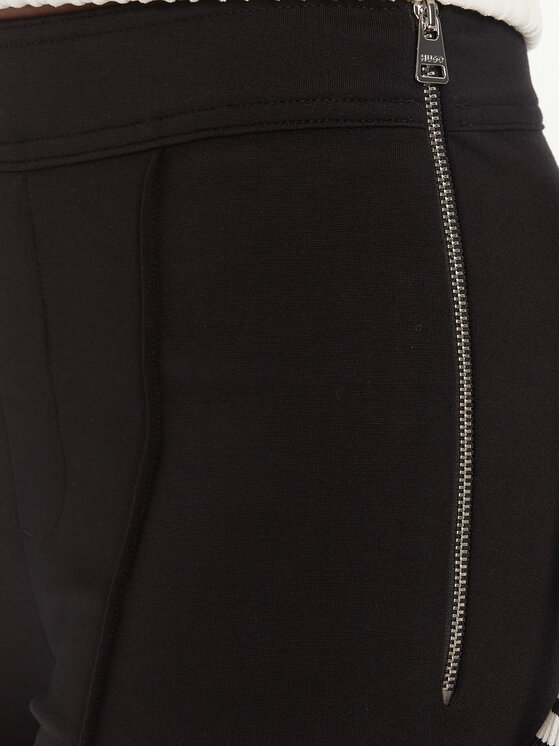 HUGO HUGO Palazzo hlače Nalvasi 50542730 Črna Wide Leg