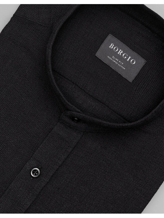 Borgio Borgio Koszula limido_00562 Czarny Slim Fit
