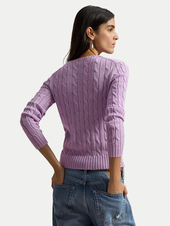 Polo Ralph Lauren Polo Ralph Lauren Sweter 211971869505 Fioletowy Slim Fit