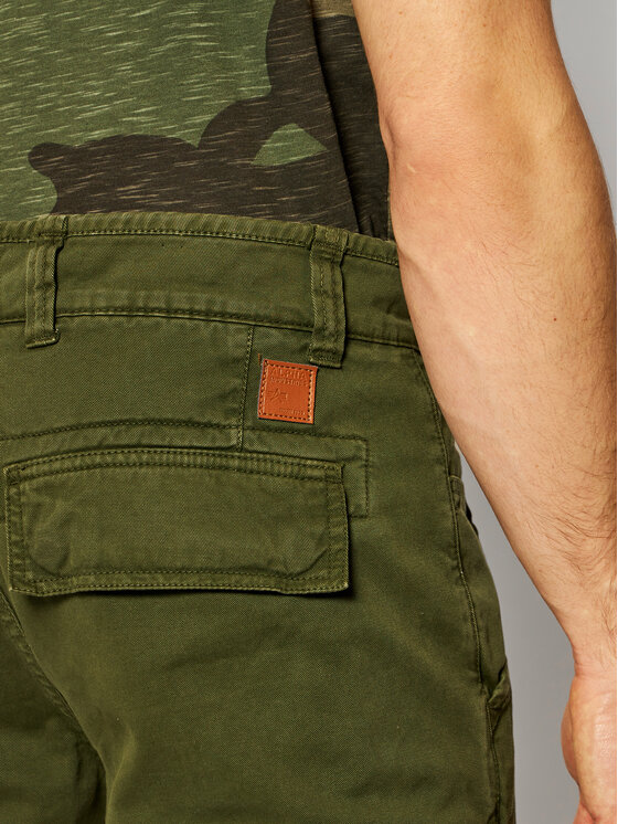 Alpha Industries Alpha Industries Spodnie materiałowe Agent 158205 Zielony Regular Fit