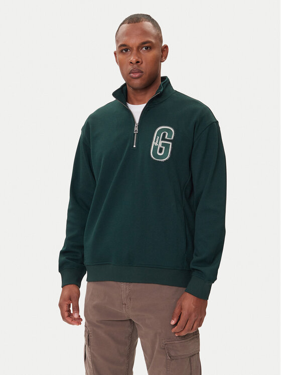 Guess Guess Bluză M5BQ18 K0552 Verde Regular Fit