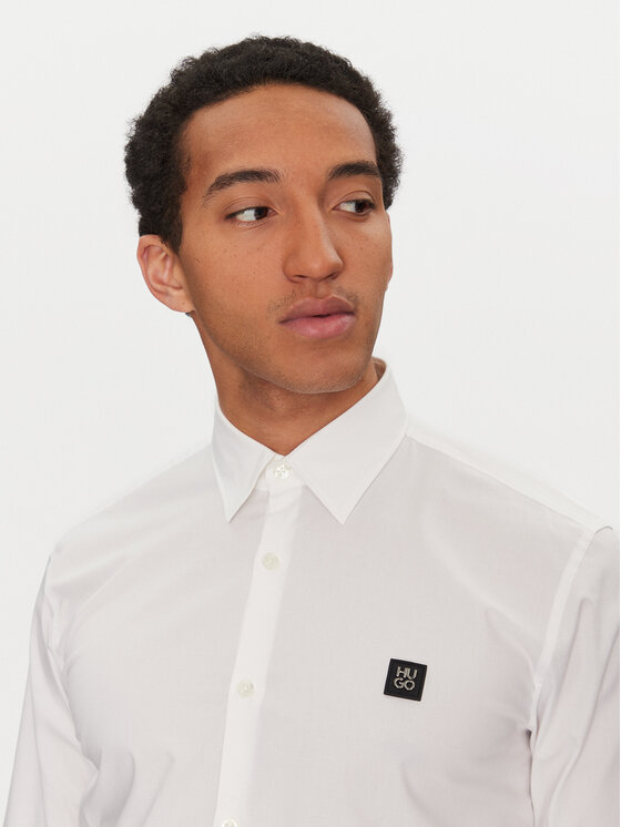 HUGO HUGO Koszula Ermo 50505315 Biały Slim Fit