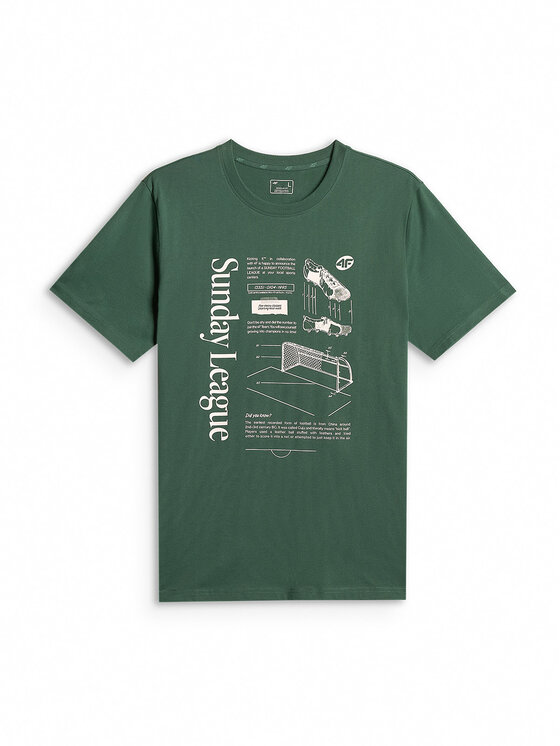 4F 4F T-Shirt PLAYER Zielony ciemny Regular Fit