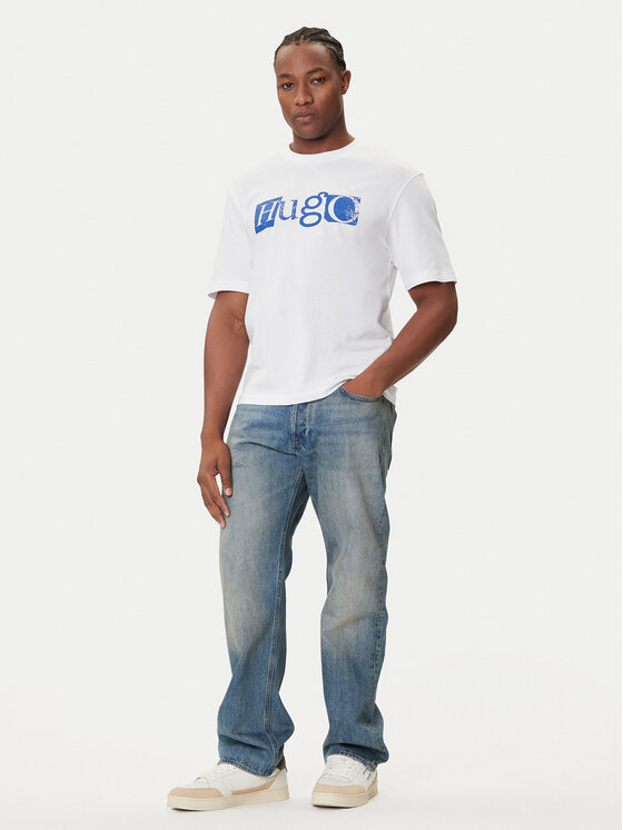 HUGO HUGO Tričko Nugix 50543485 Biela Regular Fit