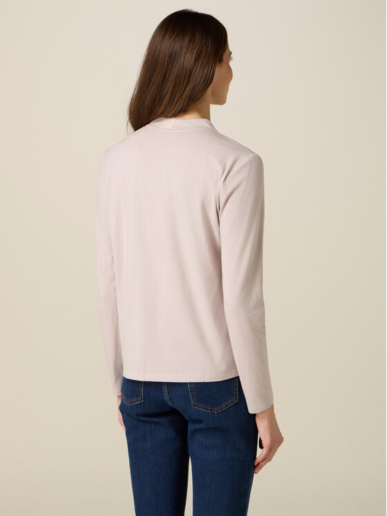 Oltre Oltre T-shirt G388J104482N002 Crema Regular Fit