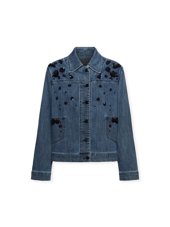 Elena Mirò Elena Mirò Kurtka jeansowa R447P000093N034 Niebieski Boxy Fit