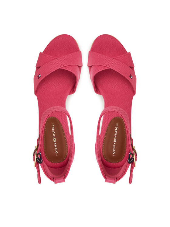 Tommy Hilfiger Tommy Hilfiger Σανδάλια Flag High Wedge Espad Crisscross FW0FW08661 Ροζ