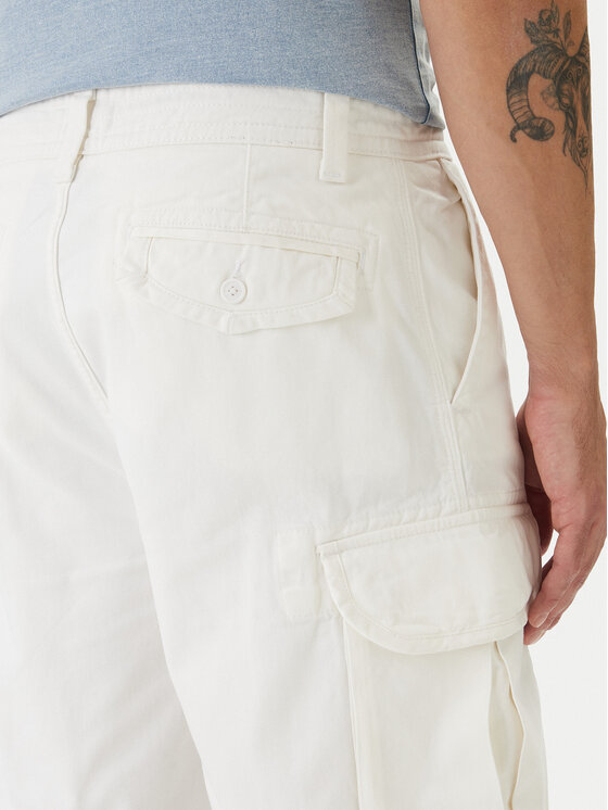 Guess Jeans Guess Jeans Σορτς υφασμάτινο M6GD30 WGCV1 Εκρού Regular Fit