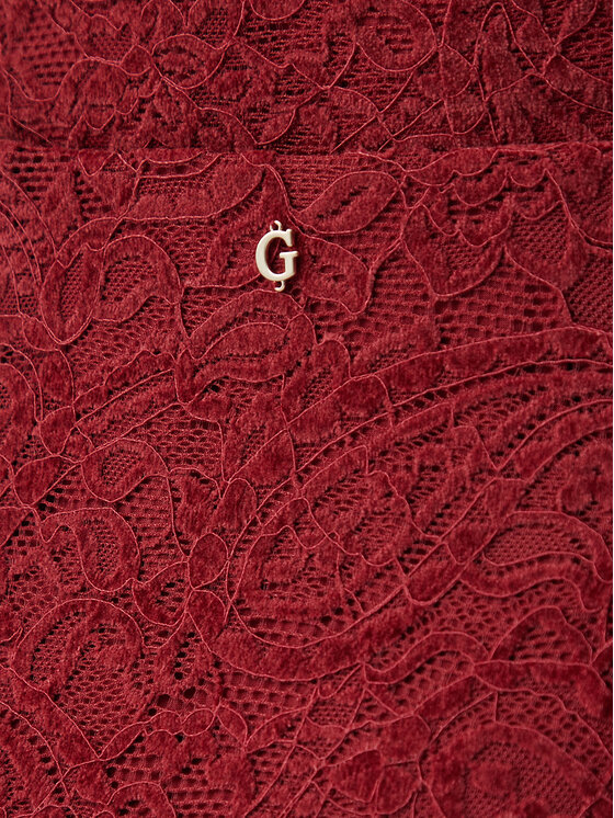 Guess Guess Spódnica mini W6BD59 K7909 Bordowy Regular Fit