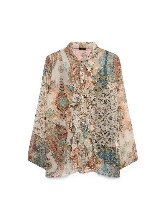 Fiorella Rubino Fiorella Rubino Camicia 5069T001548N0R2 Crema A-Line Fit