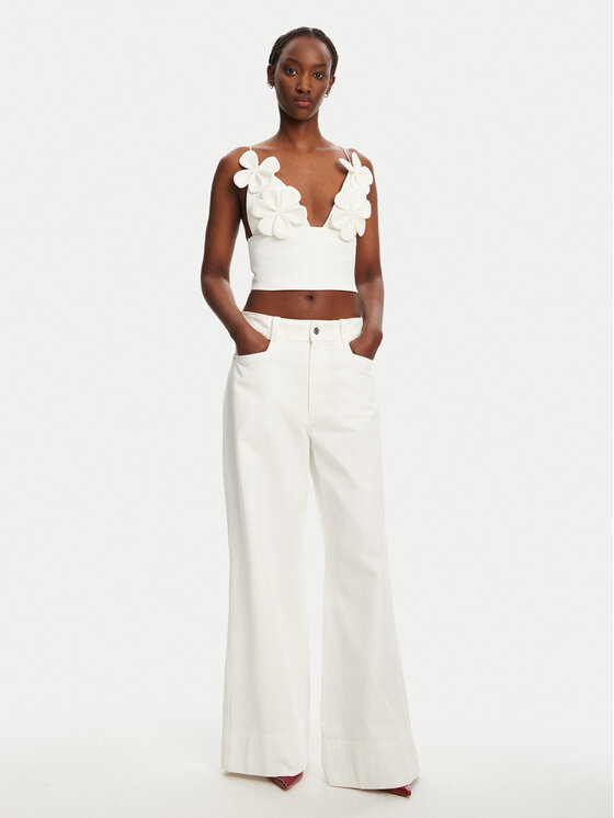 Bardot Bardot Top 59727TB1 Biały Regular Fit