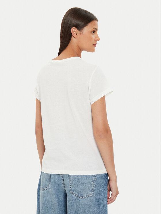 Gant Gant T-krekls Script Graphic 4200482 Balts Regular Fit