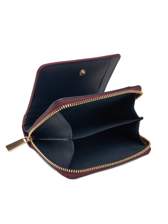 Tommy Hilfiger Tommy Hilfiger Портфейл Th Icon Med Za Flap AW0AW17742 Бордо