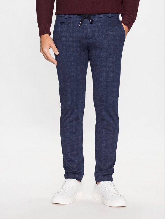 Bugatti Pantaloni din material 4036 36833 Bleumarin Slim Fit
