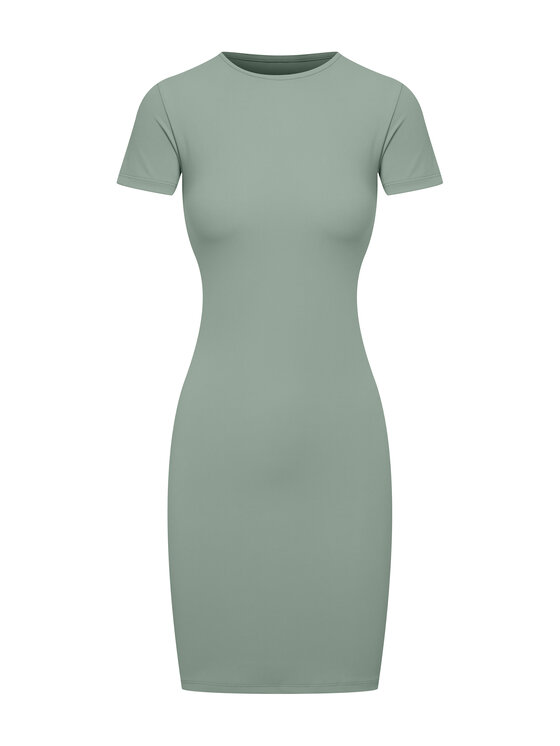 Esotiq Esotiq Sukienka dzianinowa 43781 Zielony Regular Fit