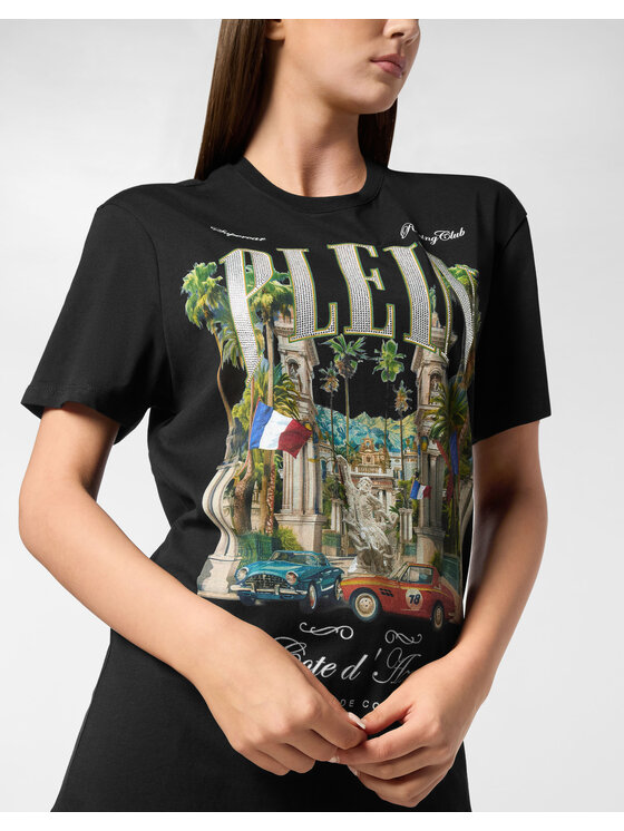 PHILIPP PLEIN PHILIPP PLEIN T-Shirt 24889 Czarny Over Fit