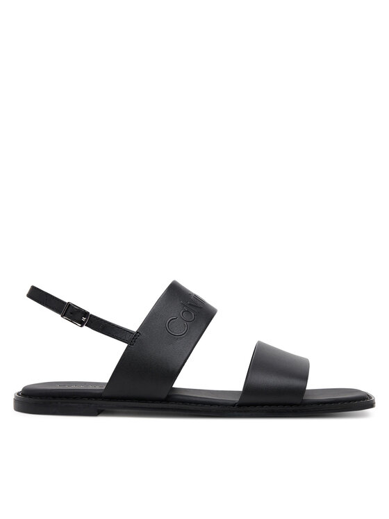 Calvin Klein Sandále Flat Sandal - He HW0HW02377 Čierna