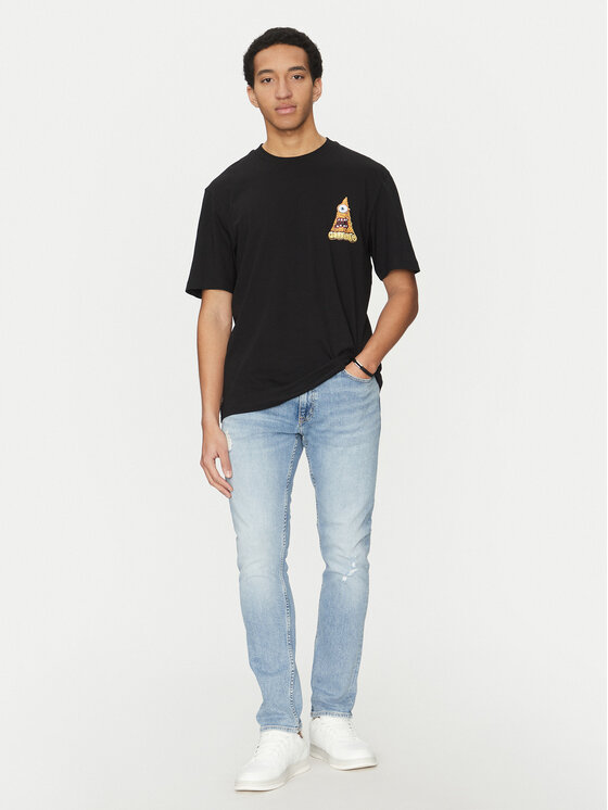 HUGO HUGO T-särk Nizzerio 50533390 Must Regular Fit