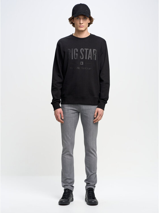 BIG STAR BIG STAR Bluza ecodort_906 Czarny Basic Fit