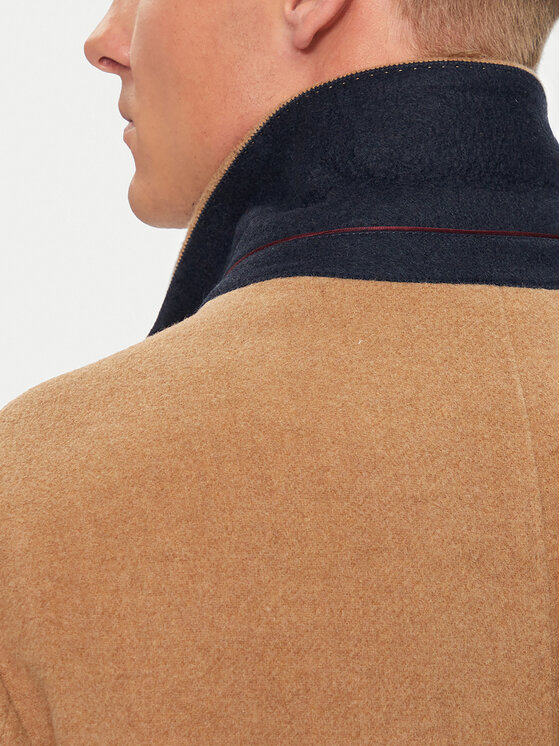 Tommy Hilfiger Tommy Hilfiger Вълнено палто MW0MW36611 Бежов Regular Fit
