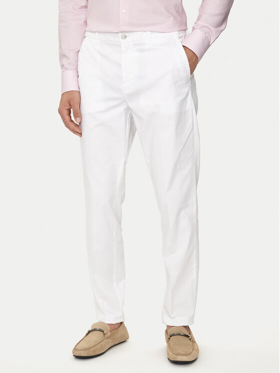 BOSS Boss Čino bikses Kaiton 50505392 Balts Slim Fit