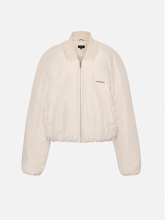 La Mania La Mania Kurtka bomber RAVELLE Kremowy Basic Fit