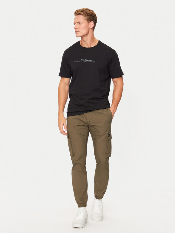 Calvin Klein Jeans Calvin Klein Jeans Tričko Minimal Logo J30J327075 Čierna Regular Fit