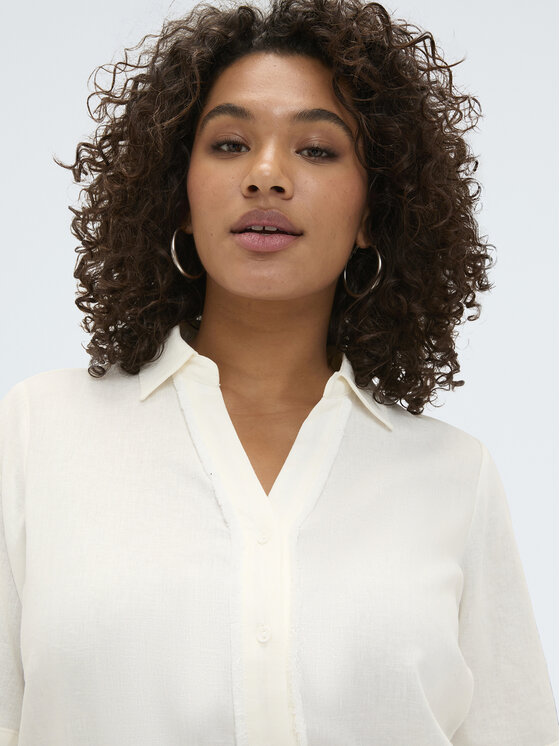 Fiorella Rubino Fiorella Rubino Koszula 5059T001465N011 Biały Boxy Fit
