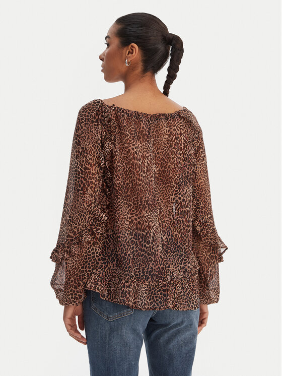 Morgan Morgan Bluza 261-OWAY.F Rjava Relaxed Fit