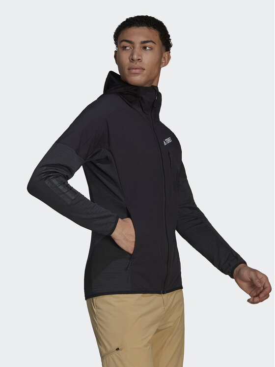adidas adidas Fleecová mikina Techrock Flooce Wind Hooded Jacket HF0726 Černá