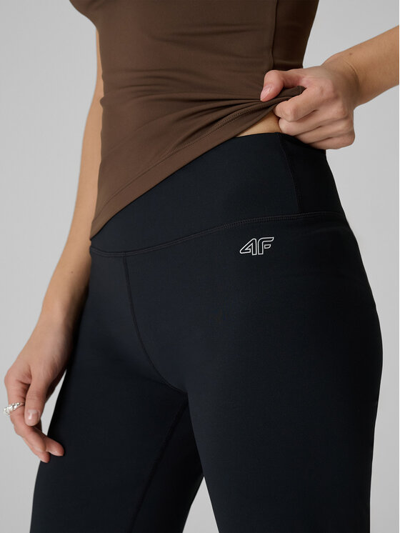 4F 4F Legginsy SPORT OFFICE Czarny Slim Fit