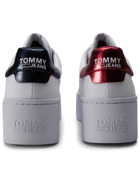 Tommy Jeans Tommy Jeans Sneakers Icon Textile Flatform Sneaker EN0EN00535 Blanc