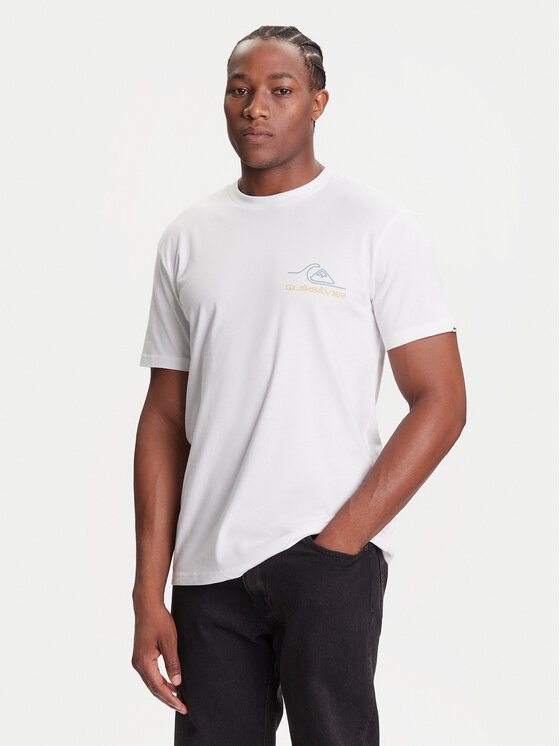 Quiksilver Quiksilver T-shirt Light Waves Ss EQYZT08175 Bijela Comfort Fit