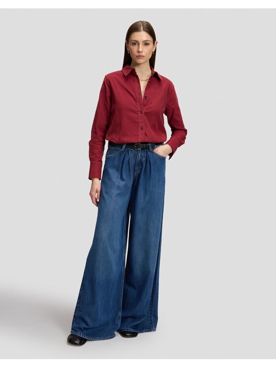 Lee Lee Koszula CLASSIC SHIRT Czerwony Regular Fit