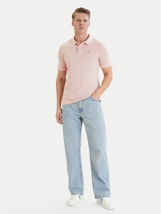 Guess Guess Polo F6GP03 K9WF1 Pomarańczowy Slim Fit