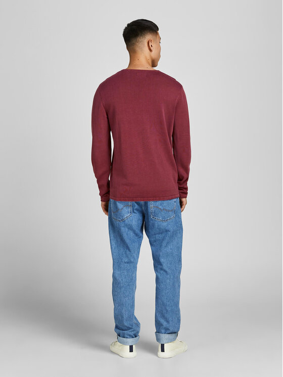 Jack&Jones Jack&Jones Pullover Leo 12174001 Dunkelrot Regular Fit