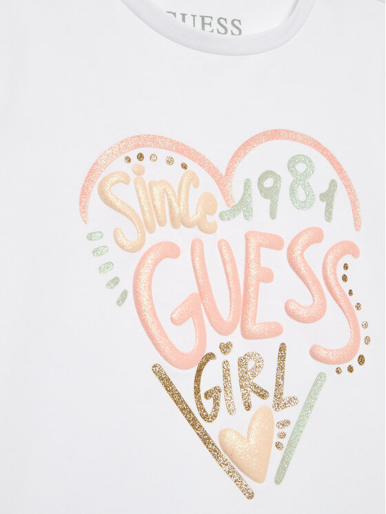 T-shirt K3GI08 K6YW1 Bianco Regular Fit