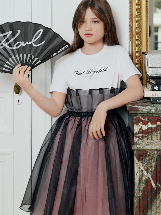 Karl Lagerfeld Kids Karl Lagerfeld Kids Haljina za svaki dan Z31140 D Ružičasta Regular Fit