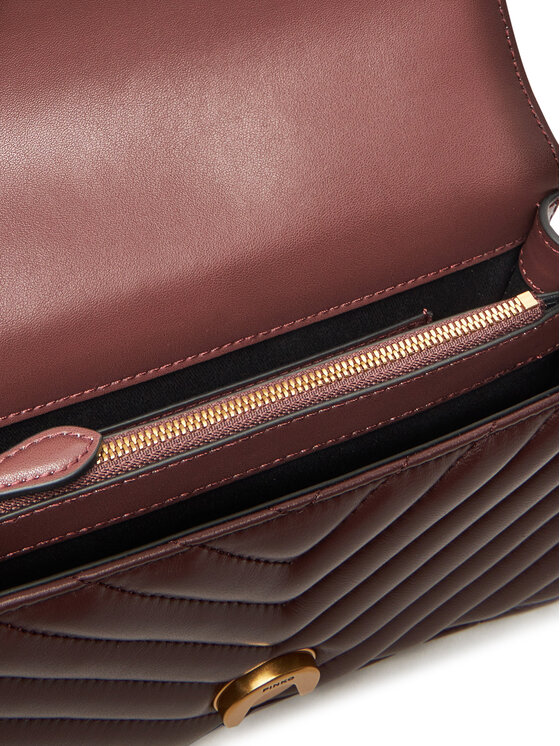 PINKO PINKO Ročna torba Love One Mini Dc AI 25-26 PLTT 100074 A0GK Bordo rdeča