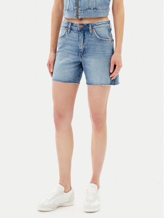 Wrangler Wrangler Džínové šortky Cowboy 112362703 Modrá Relaxed Fit