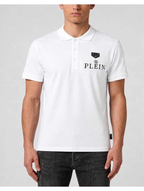 PHILIPP PLEIN PHILIPP PLEIN Polokošile 31624 Bílá Slim Fit
