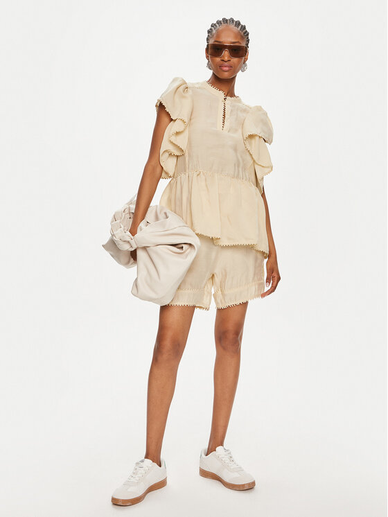 Munthe Munthe Majica Ufolia 242101624232 Bež Loose Fit