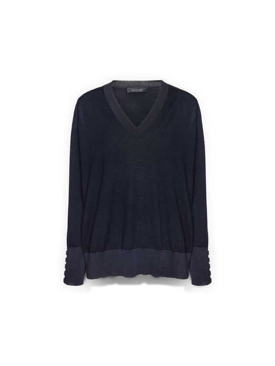 Elena Mirò Elena Mirò Cardigan M407Z000532N034 Blu Boxy Fit